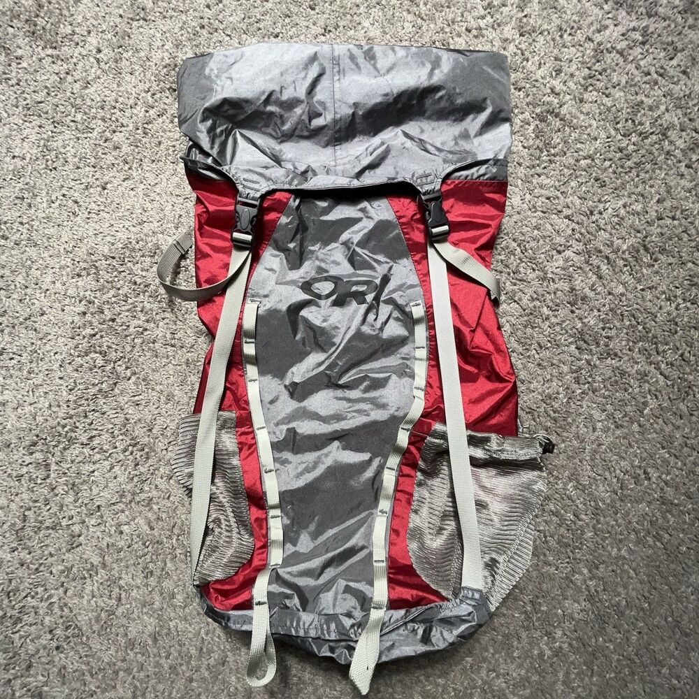 Outdoor Research Drycomp Summit Sack Dry Bag Red Gray 36L Hiking Ultralight